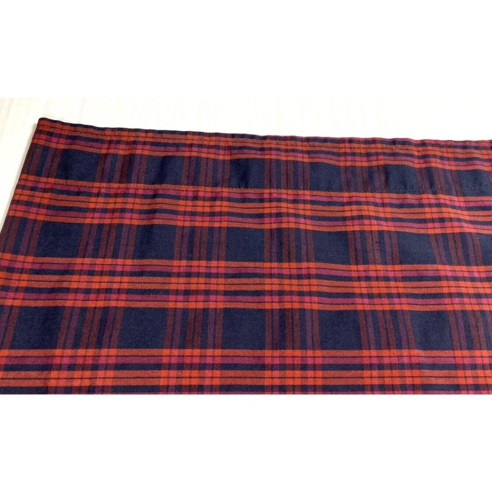 Custom XL Pillowcase Cushion Cover Tartan Plaid Red Pink Navy Blue Body Vintage